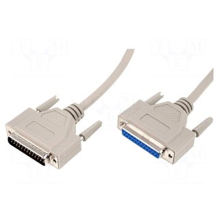 Cable | D-Sub 25pin socket,D-Sub 25pin plug | Len: 3m