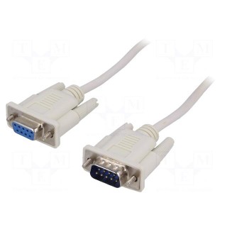 Cable | D-Sub 9pin socket,D-Sub 9pin plug | 2m | white