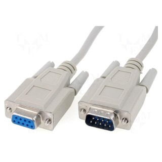 Cable | D-Sub 9pin socket,D-Sub 9pin plug | Len: 10m | Øcable: 5mm