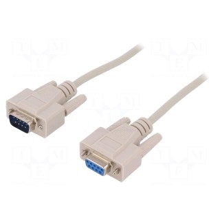 Cable | D-Sub 9pin socket,D-Sub 9pin plug | Len: 2m | Øcable: 5mm