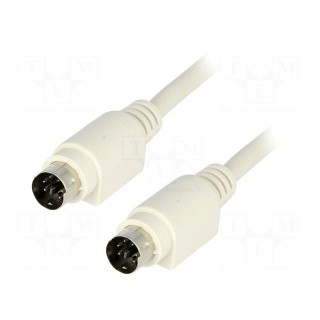 Cable | PS/2 plug,both sides | Len: 2m | connection 1: 1 | Øcable: 5mm