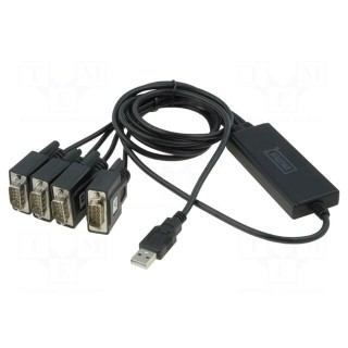 USB to RS232 converter | chipset FTDI/FT4232RL | 1.5m | USB 2.0