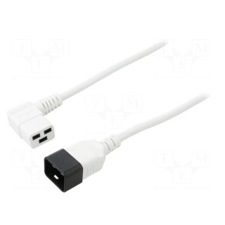 Cable | 3x1.5mm2 | IEC C19 female angled,IEC C20 male | PVC | 5m