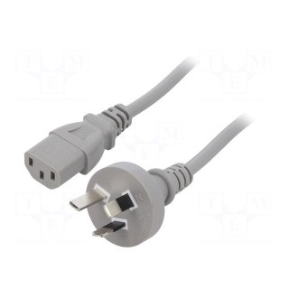 Cable | 3x0.75mm2 | AS/NZS 3112 (I) plug,IEC C13 female | PVC | 1m