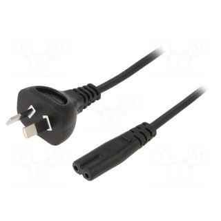 Cable | 2x0.75mm2 | AS/NZS 3112 (I) plug,IEC C7 female | PVC | 1.8m