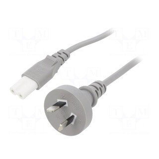 Cable | 2x0.75mm2 | AS/NZS 3112 (I) plug,IEC C7 female | PVC | 1m