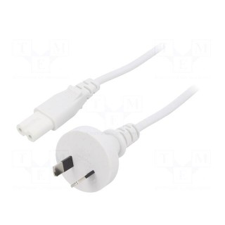 Cable | 2x0.75mm2 | AS/NZS 3112 (I) plug,IEC C7 female | PVC | 3m