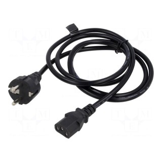 Cable | 3x0.75mm2 | CEE 7/7 (E/F) plug,IEC C13 female | PVC | 1.8m
