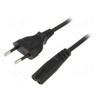 Cable | 2x0.75mm2 | CEE 7/7 (E/F) plug,IEC C7 female | PVC | 1.8m