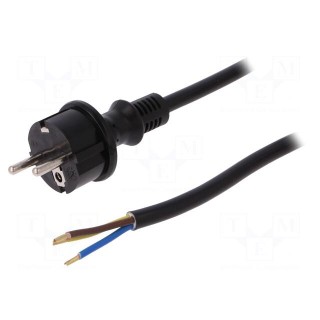 Cable | 3x2.5mm2 | CEE 7/7 (E/F) plug,wires,SCHUKO plug | PVC | 4m