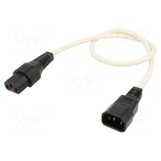 Cable | IEC C13 female,IEC C14 male | 0.5m | with IEC LOCK locking