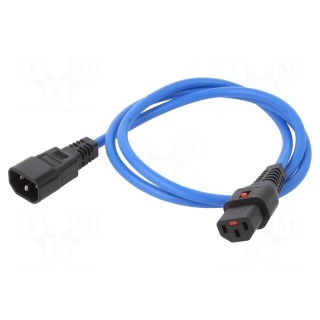 Cable | IEC C13 female,IEC C14 male | 1m | with IEC LOCK locking