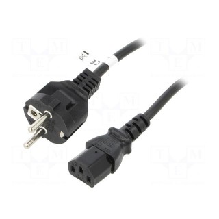 Cable | IEC C13 female,IEC C14 male | PVC | 5m | black | 10A | 250V