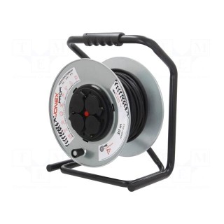 Extension lead | reel,with non-rotating sockets | Sockets: 4 | 30m