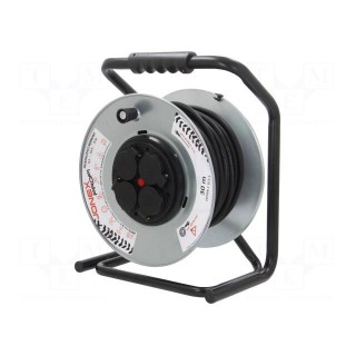 Extension lead | reel,with non-rotating sockets | Sockets: 4 | 30m