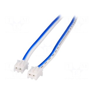 Cable | both sides,XHP-2 | blue/white | 0.3m | 22AWG