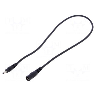 Cable | 1x1mm2 | DC 3,5/1,3 plug,DC 5,5/2,1 socket | straight | 0.5m