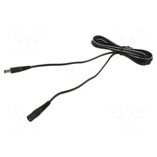 Cable | 2x0.5mm2 | DC 5,5/2,1 plug,DC 5,5/2,1 socket | straight
