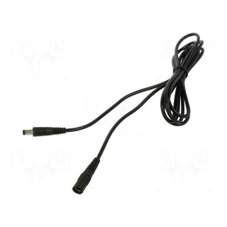 Cable | 1x0.5mm2 | DC 5,5/2,1 plug,DC 5,5/2,1 socket | straight