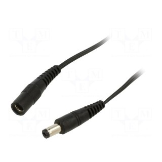 Cable | 2x0.5mm2 | DC 5,5/2,1 plug,DC 5,5/2,5 plug | straight | 0.5m