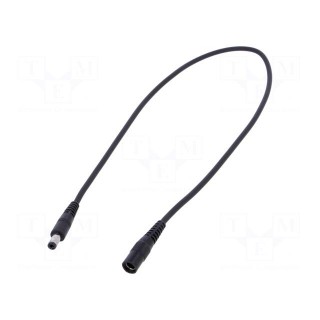 Cable | 1x1mm2 | DC 5,5/2,1 plug,DC 5,5/2,5 plug | straight | black
