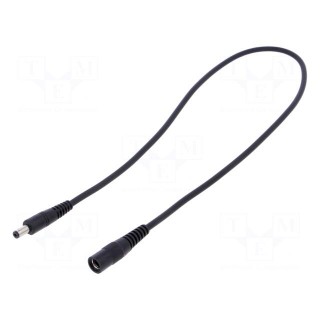 Cable | 1x1mm2 | DC 5,5/2,1 socket,DC 5,5/1,7 plug | straight | 0.5m