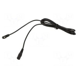 Cable | 1x0.5mm2 | DC 5,5/2,5 plug,DC 5,5/2,5 socket | angled | 1.5m