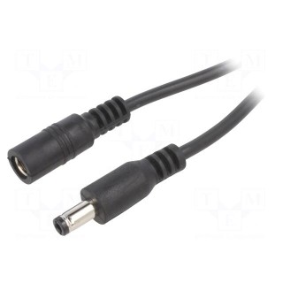 Cable | 2x0.5mm2 | DC 5,5/2,5 plug,DC 5,5/2,5 socket | straight