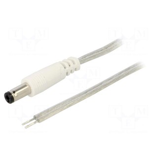 Cable | 2x0.5mm2 | DC 5,5/2,5 plug,DC 5,5/2,5 socket | straight