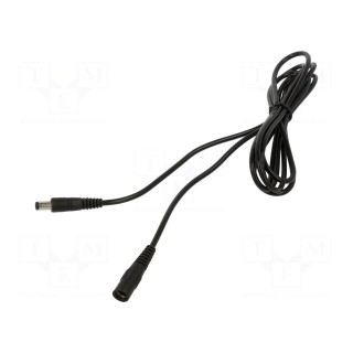 Cable | 1x0.5mm2 | DC 5,5/2,5 plug,DC 5,5/2,5 socket | straight