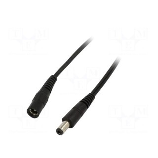 Cable | 2x0.5mm2 | DC 5,5/2,5 plug,DC 5,5/2,5 socket | straight