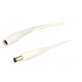 Cable | 2x0.5mm2 | DC 5,5/2,5 plug,DC 5,5/2,5 socket | straight