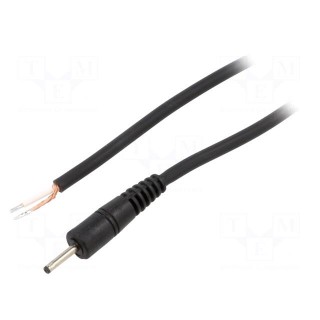 Cable | 1x0.75mm2 | wires,DC 2,35/0,7 plug | straight | black | 0.5m