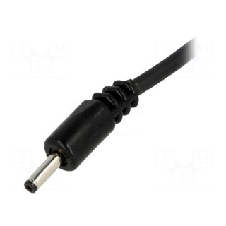 Cable | 1x1mm2 | wires,DC 3,5/1,3 plug | straight | black | 1.5m