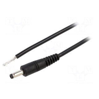 Cable | 1x0.5mm2 | wires,DC 4,0/1,7 plug | straight | black | 0.5m