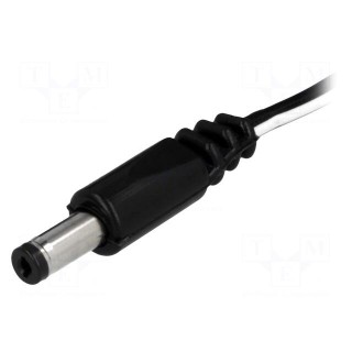 Cable | wires,DC 4,8/1,7 plug | straight | 0.5mm2 | black | 1.5m