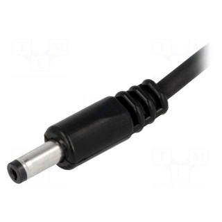 Cable | wires,DC 4,8/1,7 plug | straight | 1mm2 | black | 1.5m