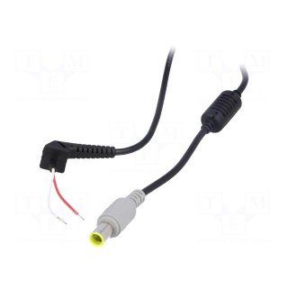 Cable | 3x0.5mm2 | wires,DC 7,9/5,5 plug | straight | black | 1.2m