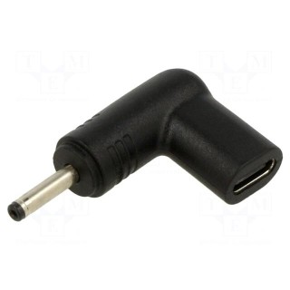 Adapter | DC 3,0/1,0 plug,USB C socket | black | 100W | 5A