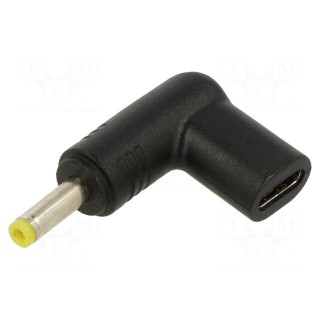 Adapter | USB C socket,DC 4,0/1,7 plug | black | 100W | 5A