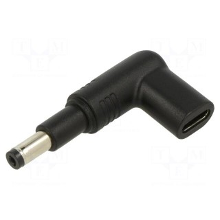 Adapter | USB C socket,DC 4,8/1,7 plug | black | 100W | 5A