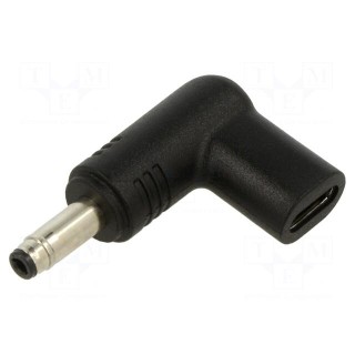 Adapter | USB C socket,DC 4,8/1,7 plug | black | 100W | 5A