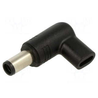 Adapter | USB C socket,DC 7,4/5,0 plug | black | 100W | 5A