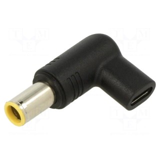 Adapter | USB C socket,DC 7,9/5,5 plug | black | 100W | 5A