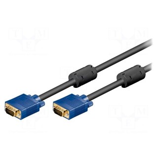 Cable | D-Sub 15pin HD plug,both sides | 1.8m | Colour: black