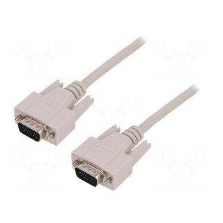 Cable | D-Sub 15pin HD plug,both sides | 3m | shielded
