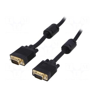 Cable | D-Sub 15pin HD plug,both sides | black | 15m