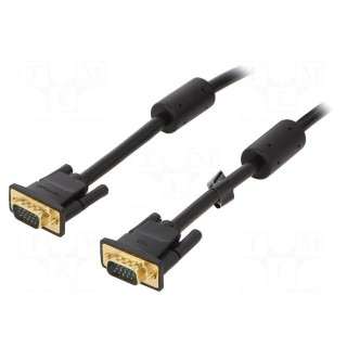 Cable | D-Sub 15pin HD plug,both sides | black | 20m | Core: Cu