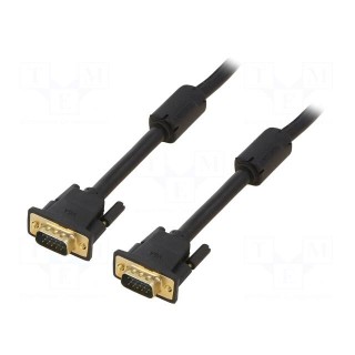 Cable | D-Sub 15pin HD plug,both sides | black | 25m | Øcable: 8mm