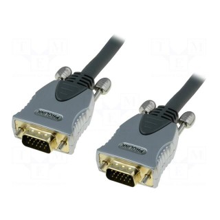 Cable | D-Sub 15pin HD plug,both sides | black | 3m